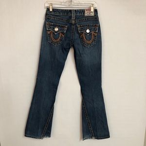 True Religion Flare Jeans Embroidered Back Pockets